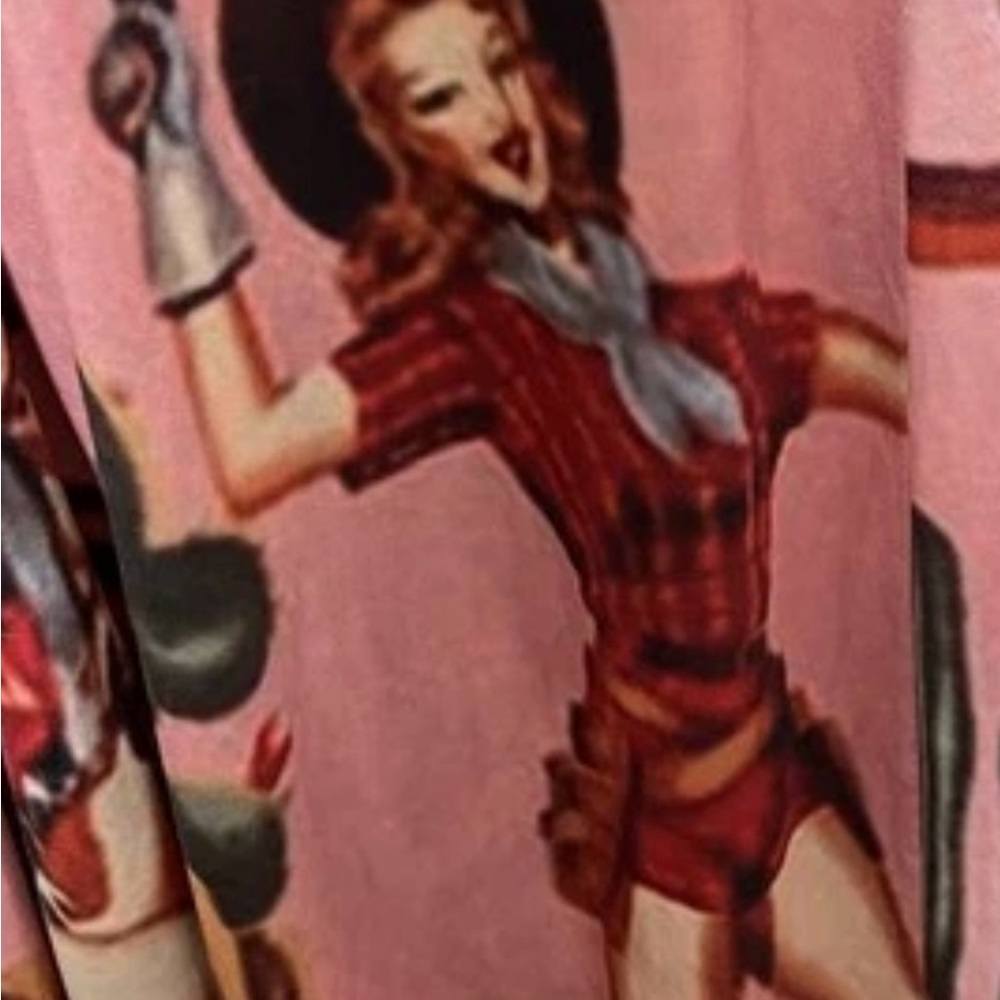 Western Cowgirl Cactus Print Racerback Jumpsuit Whimsical Y2K Festival XS Romper - Picture 8 of 9